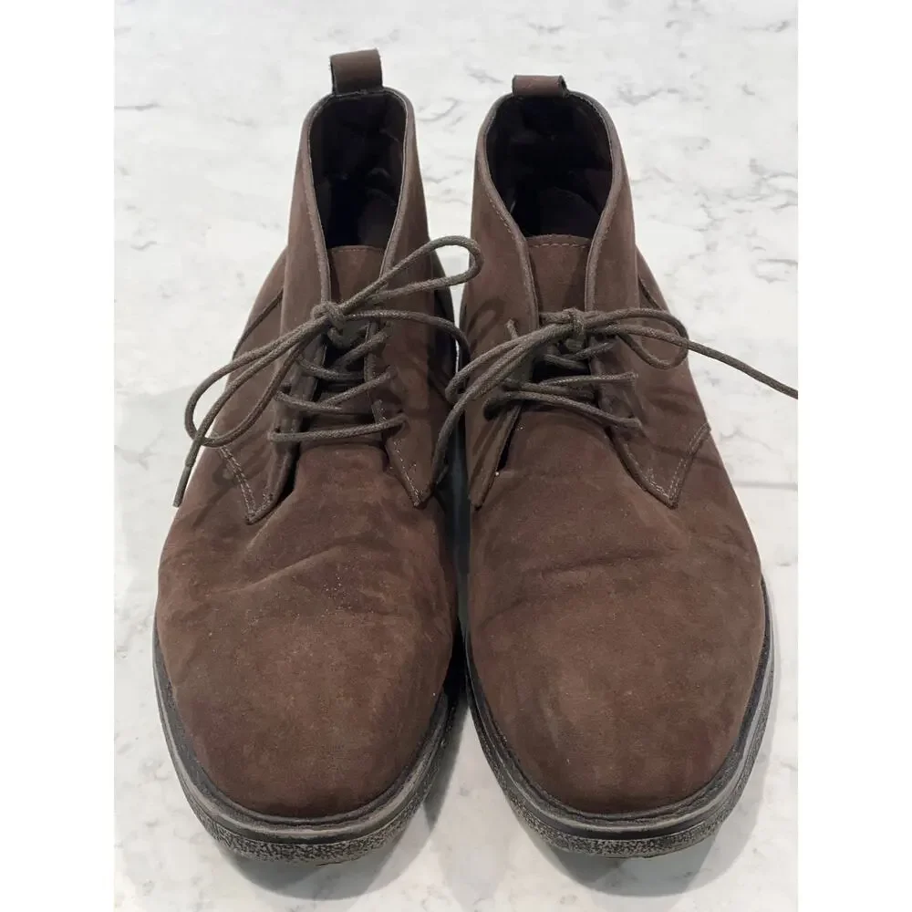 Alfani Tripp Men’s Lace Up Suede Desert Comfort Ankle Chukka Boots Size 10 Brown